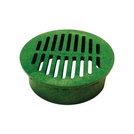 NDS 6 in. Green Round Polyethylene Drain Grate