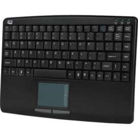 Adesso AKB-410UB Slim Touch Mini Keyboard with Built in Touchpad, USB, 88 Keys, Black