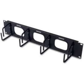 APC by Schneider Electric APC 2U Horizontal Cable Organizer, Cable Manager, Black, 2U Rack Height