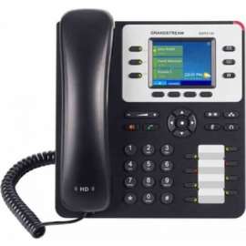 Grandstream GXP2130 IP Phone, Corded, Wall Mountable, Black, 3 x Total Line