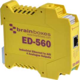 Brainboxes, Ethernet to 4 Analogue Outputs + RS485 Gateway, Twisted Pair, 1 Total Expansion Slot(s), 1 x Network (RJ-45)