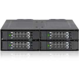 Cremax Icy Dock ToughArmor MB699VP-B Drive Enclosure for 5.25", Mini-SAS HD Host Interface Internal, Black, 4 x HDD Supported, 4 x SSD Supported