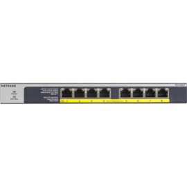 Netgear 8-Port PoE/PoE+ Gigabit Ethernet Unmanaged Switch (GS108LP), 8 Ports, Gigabit Ethernet, 1000Base-T, 2 Layer Supported
