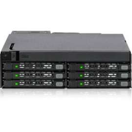 Cremax Icy Dock ToughArmor MB606SPO-B Drive Enclosure for 5.25", Serial ATA/600 Host Interface Internal, Black, 6 x HDD Supported, 6 x SSD Supported