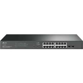 Tp Link TP-Link TL-SG2218P - JetStream 18-Port Gigabit Smart Switch with 16-Port PoE+ - Limited Lifetime Warranty - 16 Port Gigabit Smart Managed PoE Switch - 16 PoE+ Ports @150W, 2 SFP Slots - Omada SDN Integrated - PoE Recovery - IPv6 - Static Ro