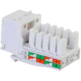 C2G Cat6 RJ45 UTP Keystone Jack, White, Mini-phone/VGA for Audio/Video Device, Monitor, Projector, Notebook, 25 ft, 1 x HD-15 Male VGA, 1 x Mini-phone Male Stereo Audio