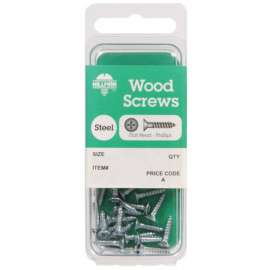 Hillman No. 8 X 1-1/4 in. L Phillips Zinc-Plated Wood Screws 15 pk