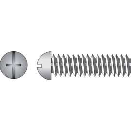Hillman No. 10-32 X 1/2 in. L Combination Round Head Zinc-Plated Steel Machine Screws 100 pk