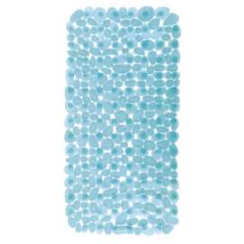 iDesign 26-1/2 in. L X 13-3/4 in. W Blue Vinyl Bath Mat