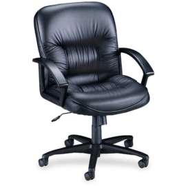 Lorell Managerial Leather Mid-Back Chairs