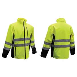 Boss Hi-Vis Yellow Polyester Rain Jacket XXL