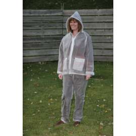 Boulder Creek Clear Vinyl Three Piece Rain Suit Small