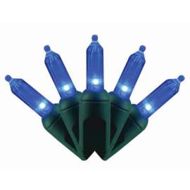 Celebrations Platinum LED T5 Blue 50 ct String Christmas Lights 25 ft.
