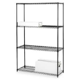 Lorell Black Industrial Wire Shelving