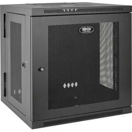 Tripp Lite 12U SmartRack Low-Profile Switch-Depth Wall-Mount Rack Enclosure Cabinet, Hinged Back