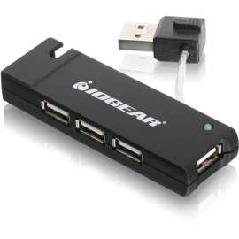 IOGEAR 4-port Hi-Speed USB 2.0 Hub, 4 x 4-pin Type A USB 2.0 USB, External