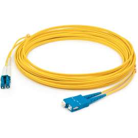 AddOn 3m LC (Male) to SC (Male) Yellow OS2 Duplex Fiber OFNR (Riser-Rated) Patch Cable, 100% compatible and guaranteed to work