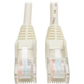 Tripp Lite 7ft Cat5e / Cat5 350MHz Snagless Patch Cable RJ45 M/M White 7', 7 ft Category 5e Network Cable for Network Device, First End: 1 x RJ-45 Network, Male, Second End: 1 x RJ-45 Network