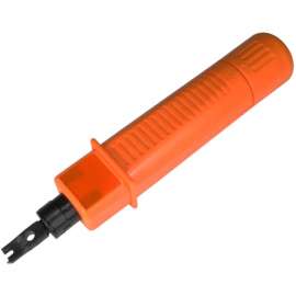 4XEM 110/66 Impact Punchdown Tool For Cat5/Cat6 Network Cable, Orange, Alloy Steel, 0.36 lb, Built-in Blade Storage