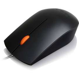 Lenovo Wired USB Mouse, Cable, USB, Scroll Wheel