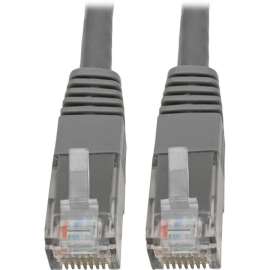 Tripp Lite Cat6 Cat5e Gigabit Molded Patch Cable RJ45 M/M 550MHz Gray 10ft, RJ-45 for Computer, Printer, Gaming Console, Blu-ray Player, Photocopier, Router, Modem, 128 MB/s, Patch Cable, 10 ft