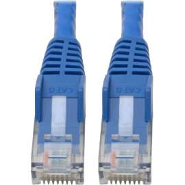 Tripp Lite Cat6 GbE Gigabit Ethernet Snagless Molded Patch Cable UTP Blue RJ45 M/M 6in 6", Category 6 for Network Device, Network Adapter, Router, Server, Modem, Hub, Switch, 128 MB/s, Patch Cable, 5.91"