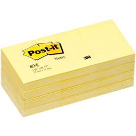 3M Post-it Canary Yellow Original Note Pads