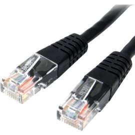 StarTech.com 25 ft Black Molded Cat5e UTP Patch Cable