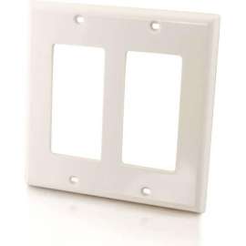 C2G Two Decorative Style Cutout Double Gang Wall Plate