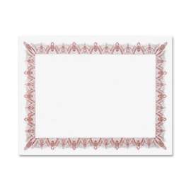 Award Certificates w/Gold Seals, 8-1/2 x 11, Unique Red Border, 25/Pack