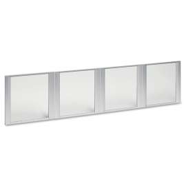Alera - Alera Series Clear Glass Door Set with Silver Frame for 72" Wide Hutch