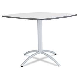CafeWorks Table, Cafe-Height, Square Top, 36w x 36d x 30h, Gray/Silver