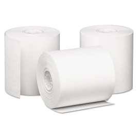 Impact Bond Paper Rolls, 3" x 85 ft, White, 50/Carton