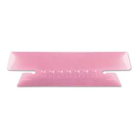 Transparent Colored Tabs For Hanging File Folders, 1/3-Cut, Pink, 3.5" Wide, 25/Pack