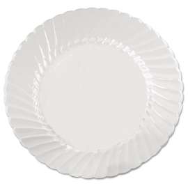 Classicware Plates, Plastic, 6" dia, Clear, 18/Bag, 10 Bags/Carton