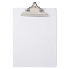 Recycled Plastic Clipboard with Ruler Edge, 1" Clip Capacity, Holds 8.5 x 11 Sheets, Clear