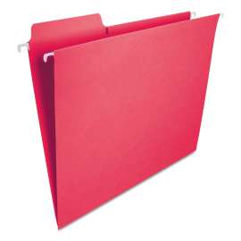 FasTab Hanging Folders, Letter Size, 1/3-Cut Tabs, Red, 20/Box