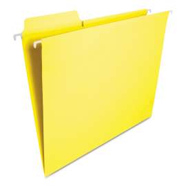 FasTab Hanging Folders, Letter Size, 1/3-Cut Tabs, Yellow, 20/Box