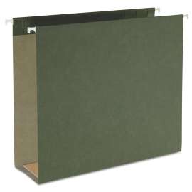 Box Bottom Hanging File Folders, 3" Capacity, Letter Size, Standard Green, 25/Box