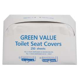 Half-Fold Toilet Seat Covers, 14.75 x 16.5, White, 5,000/Carton