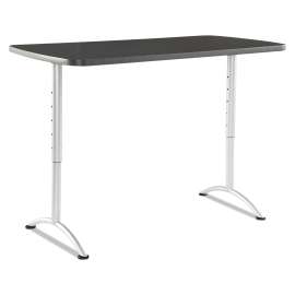 ARC Adjustable-Height Table, Rectangular Top, 60w x 30d x 30 to 42h, Graphite/Silver
