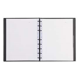 MiracleBind Notebook, 1 Subject, Medium/College Rule, Black Cover, 9.25 x 7.25, 75 Sheets