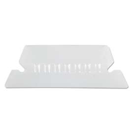 Transparent Colored Tabs For Hanging File Folders, 1/5-Cut, Clear, 2" Wide, 25/Pack