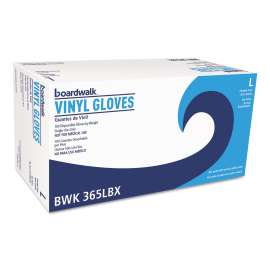 General Purpose Vinyl Gloves, Powder/Latex-Free, 2.6 mil, Large, Clear, 100/Box