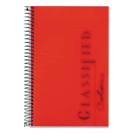 Color Notebooks, 1 Subject, Narrow Rule, Ruby Red Cover, 8.5 x 5.5, 100 White Sheets