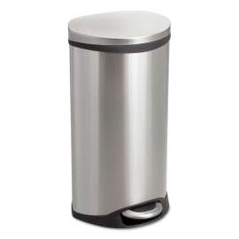 Step-On Medical Receptacle, 7.5 gal, Steel, Stainless Steel