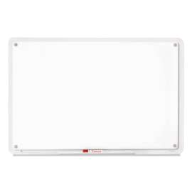 iQ Total Erase Translucent-Edge Board, 36 x 23, White Surface, Clear Plastic Frame