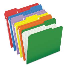 Double-Ply Reinforced Top Tab Colored File Folders, 1/3-Cut Tabs: Assorted, Letter, 0.75" Expansion, Assorted Colors, 100/Box