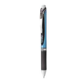 EnerGel RTX Gel Pen, Retractable, Medium 0.7 mm Needle Tip, Black Ink, Black/Gray Barrel