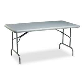 IndestrucTable Industrial Folding Table, Rectangular Top, 1,200 lb Capacity, 60w x 30d x 29h, Charcoal